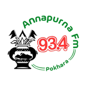 अन्नपूर्ण एफएम 93.4 MHz FM Radio Station Logo - Live Streaming from Pokhara-4, Gairapatan, Kaski, Nepal