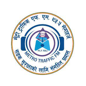 रेडियो मेट्रो ट्राफिक एफएम 95.5 MHz FM Radio Station Logo - Live Streaming from Kathmandu, Nepal