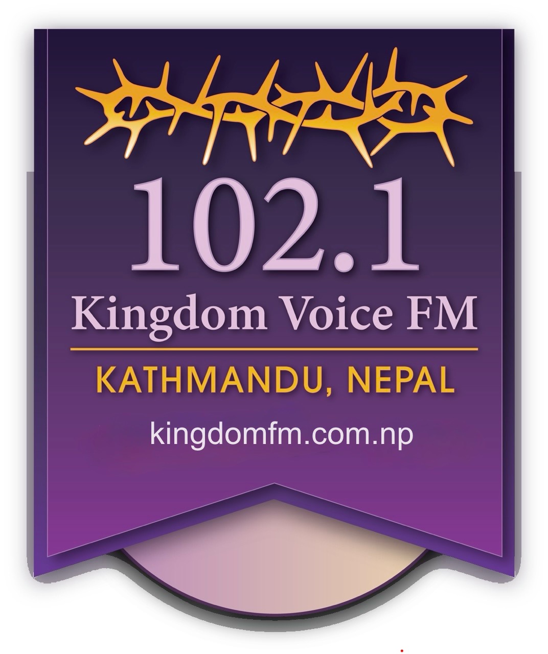 Kingdom Voice FM 102.1 MHz FM Radio Station Logo - Live Streaming from Lalitpur - 14, Nepal